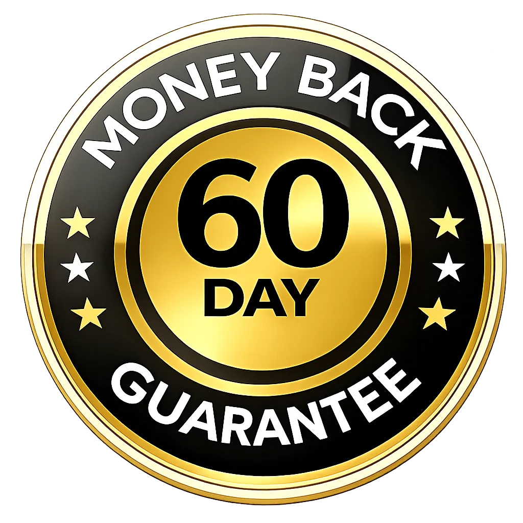 Venus Factor official 60-day money-back guarantee badge