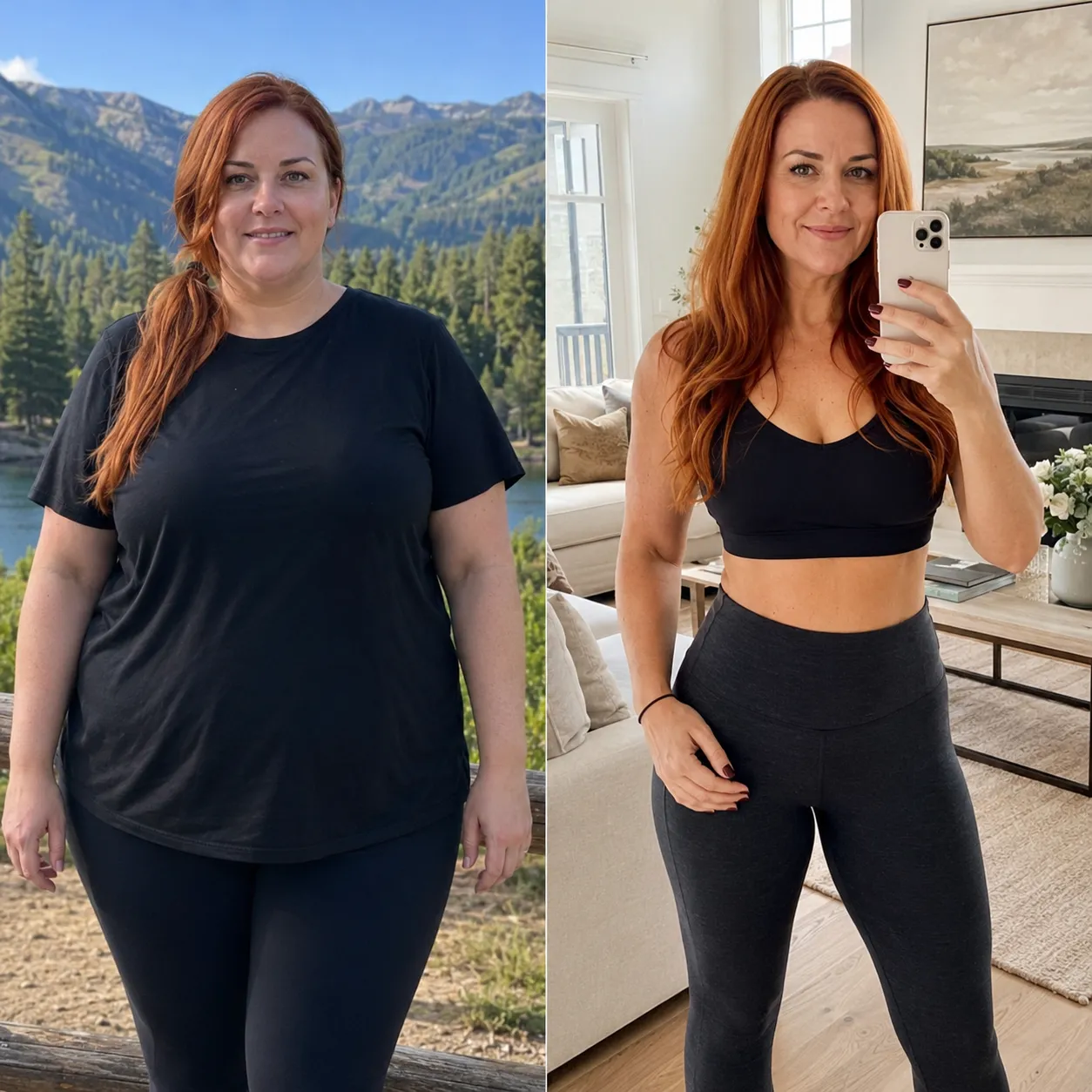 Venus Factor before photo showing waist progress starting point